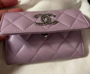 Chanel Lilac Caviar Card Holder 3
