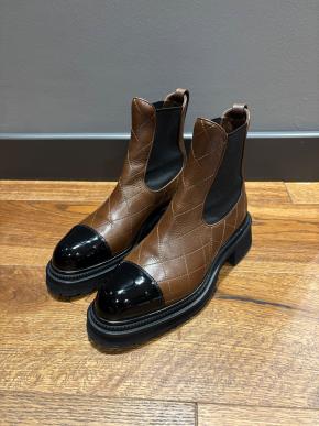 Chanel Tan Quilted Ankle Boots 2