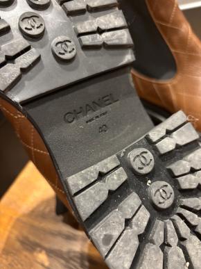 Chanel Tan Quilted Ankle Boots 3