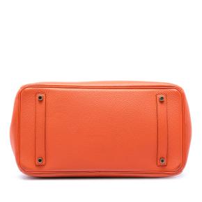 Hermes Orange Clemence Birkin Retourne 35 3