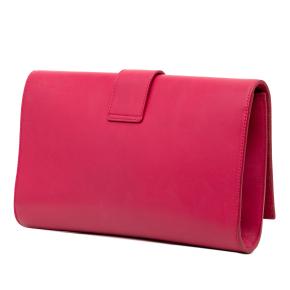 Saint Laurent Pink Leather Chyc Ligne Clutch 2