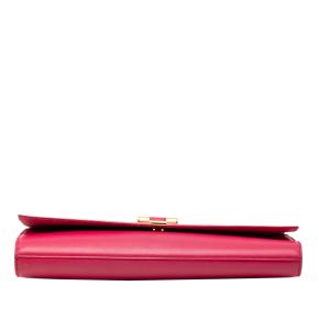 Saint Laurent Pink Leather Chyc Ligne Clutch 3