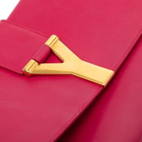 Saint Laurent Pink Leather Chyc Ligne Clutch 7