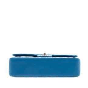 Chanel Blue Medium Classic Lambskin Double Flap 3