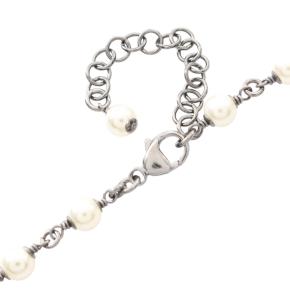 Chanel Faux Pearl and Rhinestone Station Necklace 4