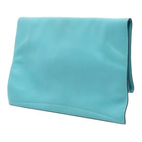 Hermes Turquoise Evercolor Pliplat Clutch 2