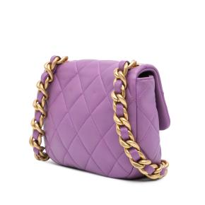 Chanel Purple Mini Quilted Lambskin Candy Chain Flap 2