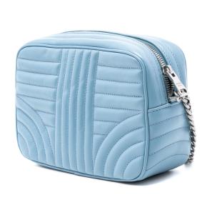 Prada Blue Soft Calfskin Diagramme Camera Bag 2