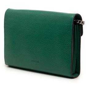 Gucci Green Leather Dionysus Wallet on Chain 2