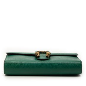 Gucci Green Leather Dionysus Wallet on Chain 3