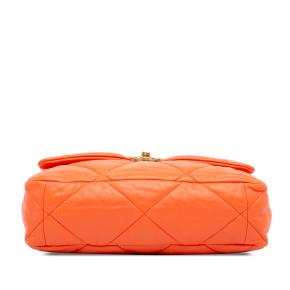 Chanel Orange Large 19 Lambskin Flap 5