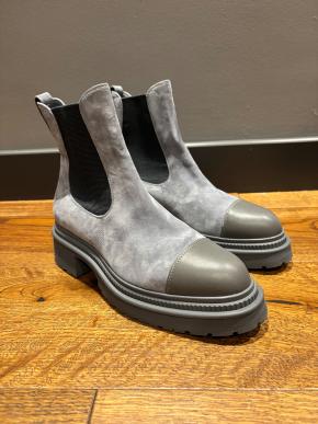 Chanel Grey Suede Ankle Boots 3