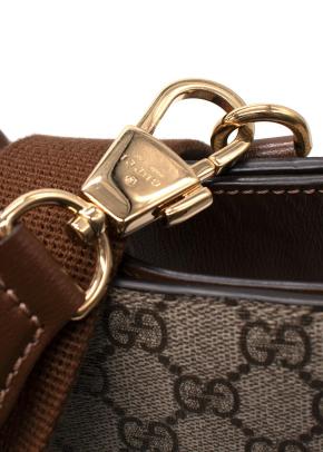 Gucci Brown Retro Monogram Pattern Canvas Tote Bag 10