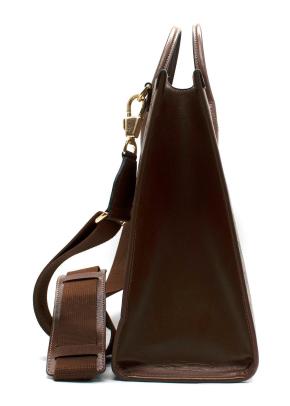 Gucci Brown Retro Monogram Pattern Canvas Tote Bag 3