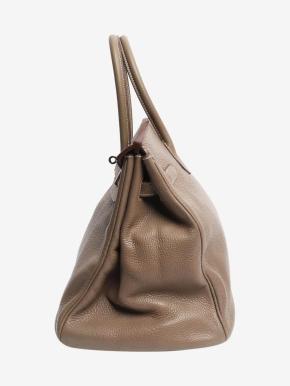 Hermes Etoupe Clemence 2008 Birkin 35 8