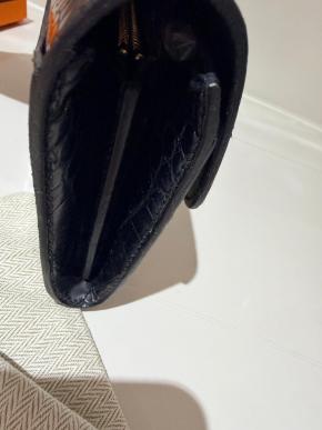Hermes Alligator Black Constance Wallet 9