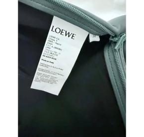 Loewe Green Distressed Leather Shorts 7