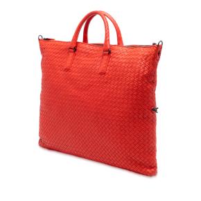 Bottega Veneta Red Maxi Intrecciato Nappa Convertible Satchel 2