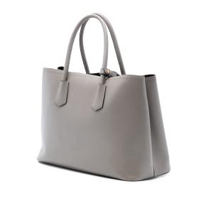 Prada Grey Large Saffiano Cuir Double Satchel 2