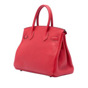 Hermes Red Clemence Birkin Retourne 30 2