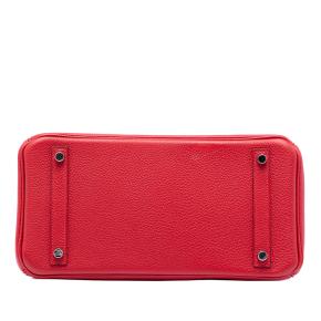 Hermes Red Clemence Birkin Retourne 30 3