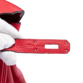 Hermes Red Clemence Birkin Retourne 30 6
