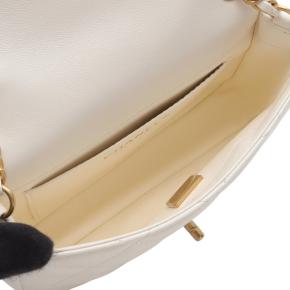 Chanel White Mini Rectangular Quilted Lambskin Heart Charms Flap 3