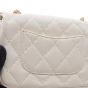 Chanel White Mini Rectangular Quilted Lambskin Heart Charms Flap 8