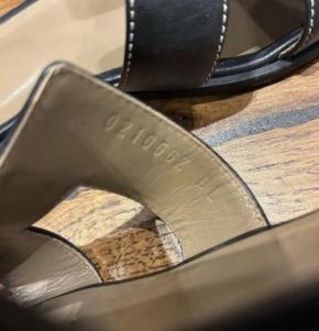 Hermes Black Leather Oran Sandals 4
