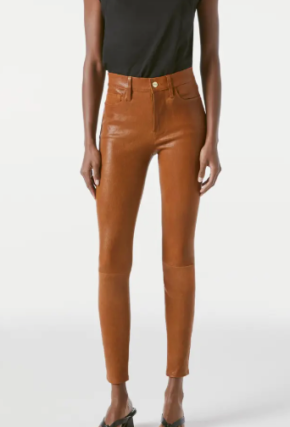 Frame Le High Skinny Leather Jeans 6