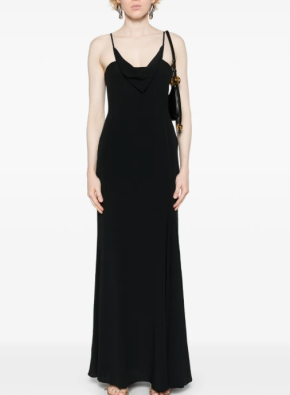 Isabel Marant Kapri Cowl-Neck Crepe Maxi Dress 3