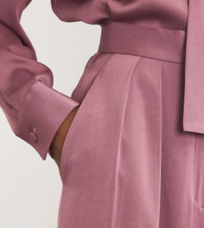 Alex Perry  Satin Crepe Wide-Leg Trousers 4