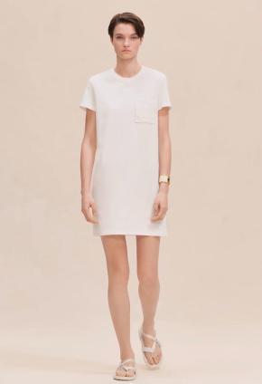 Hermes White Cotton T-Shirt Dress 2
