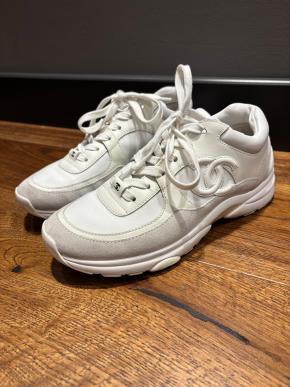 Chanel White CC Trainers 2