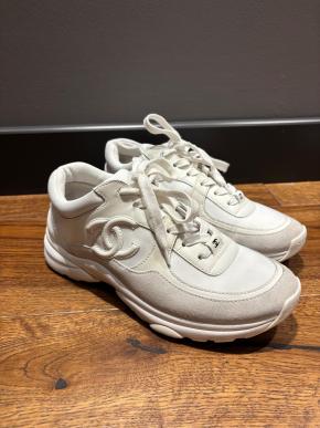 Chanel White CC Trainers 3