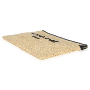 Celine  Raffia Sequin Logo Clutch 7