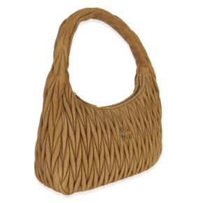 Miu Miu Brown Suede Matelasse Wander Hobo 3