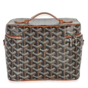 Goyard Gold Black Goyardine Canvas Muse Vanity Case 2