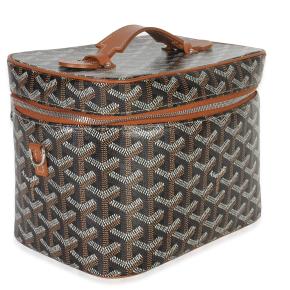 Goyard Gold Black Goyardine Canvas Muse Vanity Case 4