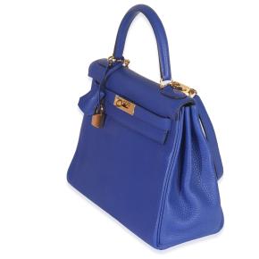 Hermès Bleu Electrique Togo Retourne  GHW Kelly 28 2