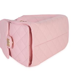 Chanel Baby Pink Quilted Caviar Small Chanel 25 Hobo 6