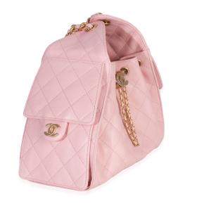 Chanel Baby Pink Quilted Caviar Small Chanel 25 Hobo 3