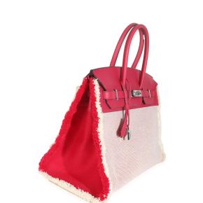 Hermès  Swift Twill H Fray Fray Birkin 35 PHW 2