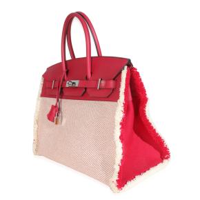 Hermès  Swift Twill H Fray Fray Birkin 35 PHW 4