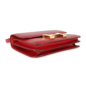 Hermès Rouge Casaque Swift Constance 18 GHW 5