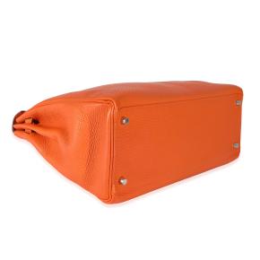 Hermès Orange Feu Togo Retourne Kelly 35 PHW 5