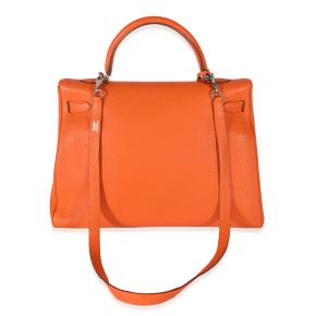 Hermès Orange Feu Togo Retourne Kelly 35 PHW 3