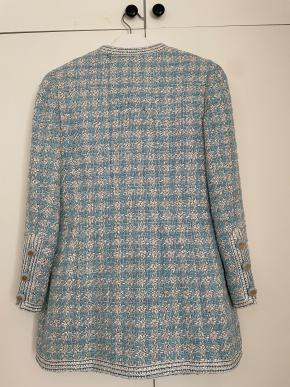 Chanel Vintage Blue Tweed Suit 3