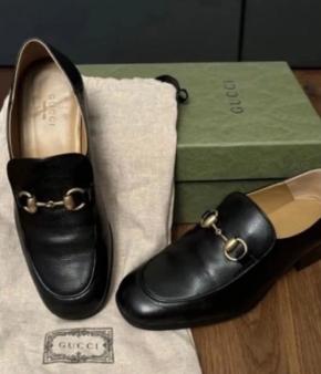 Gucci Black Leather Loafers 4