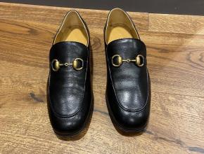 Gucci Black Leather Loafers 10
